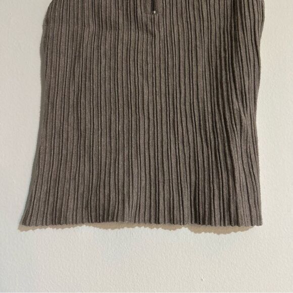 Fore-Te Elise Knit Ribbed Tank Top in Mocha Size Medium Tennis Golf Activewear - Picture 3 of 9